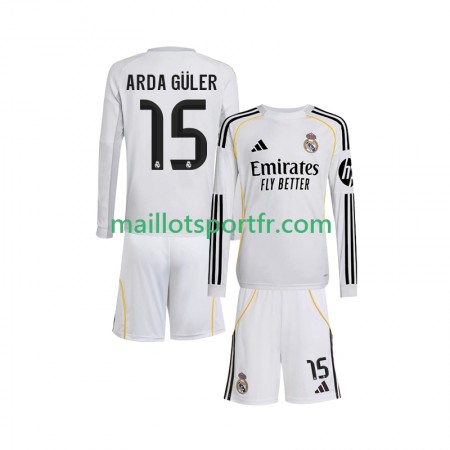 Maillot de Foot Real Madrid Arda Guler 15 Enfant Domicile 2025/26 ML Maillot de Foot Real Madrid Arda Guler 15 Enfant Domicile 2025/26 ML